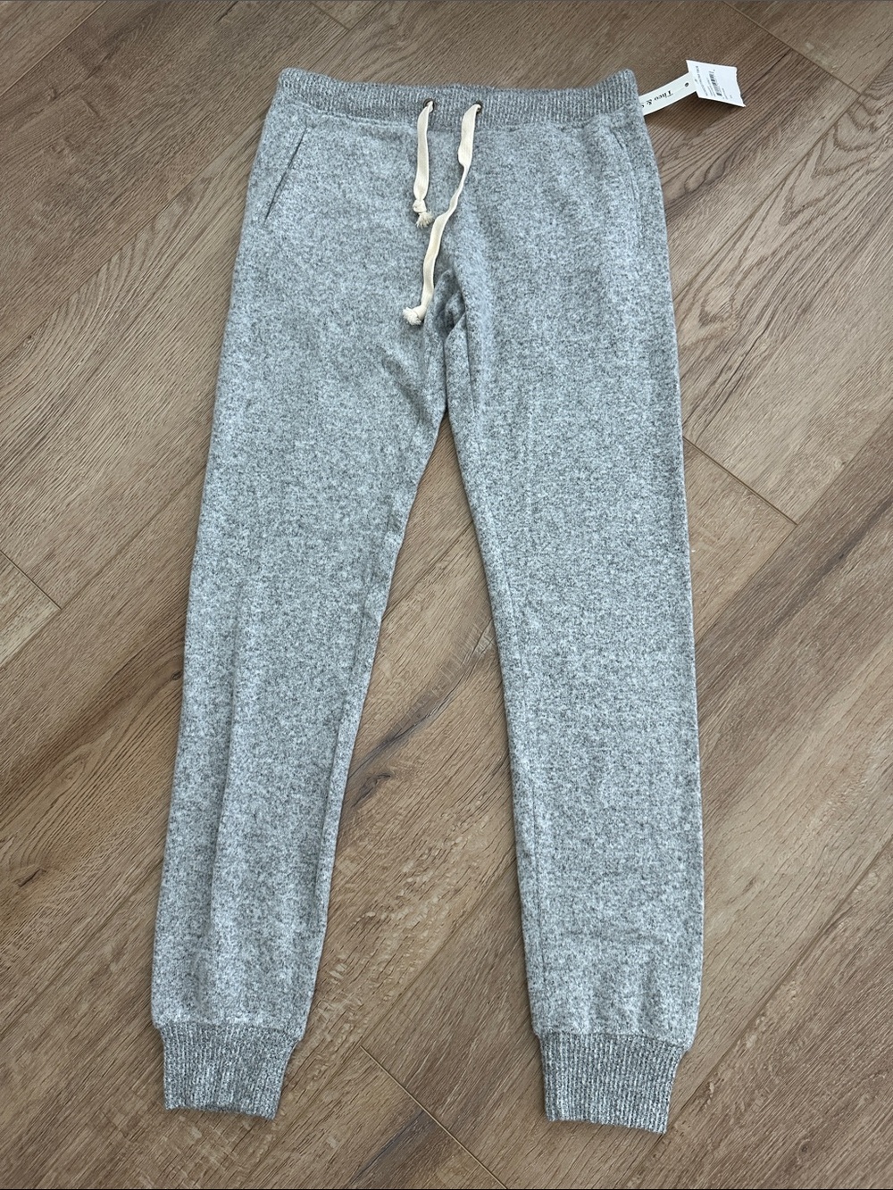 Cozy Gray Knit Joggers - Unbranded
